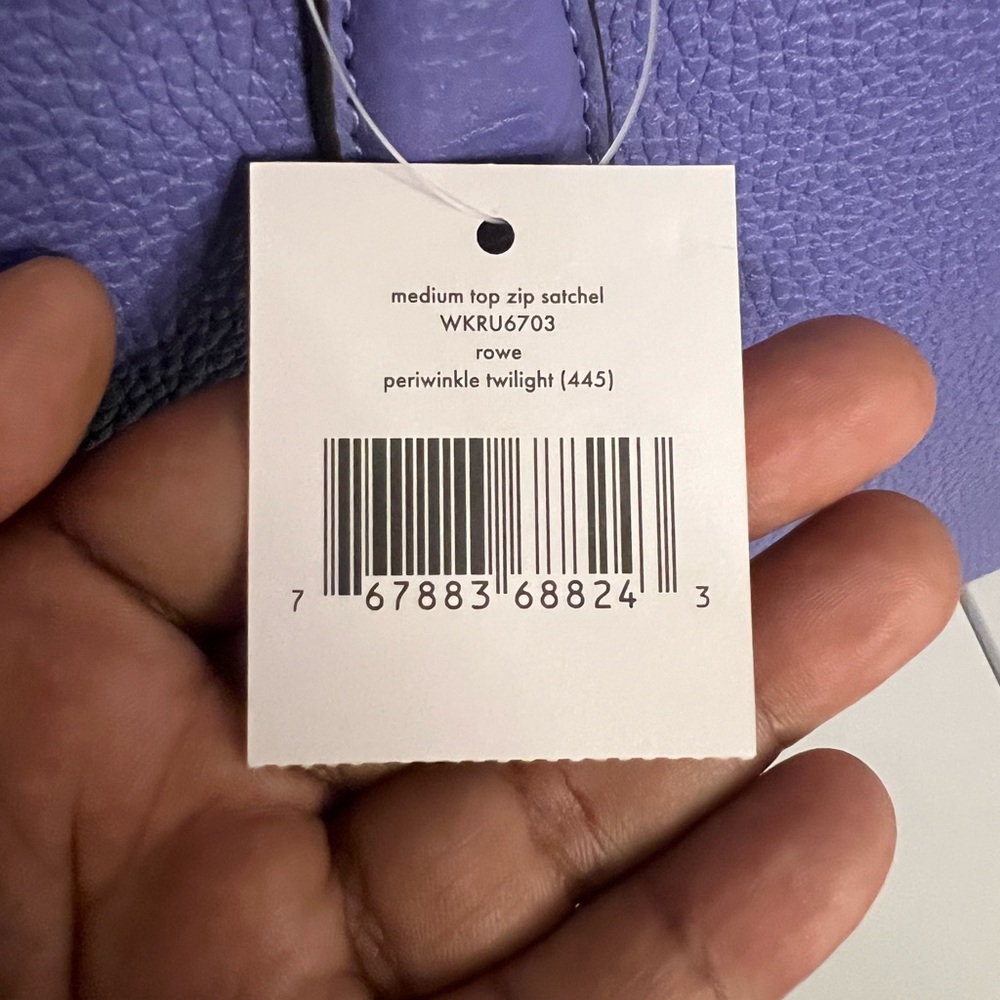 NWT Kate Spade Purple Satchel Bag with Structured Design - Picture 8 of 8